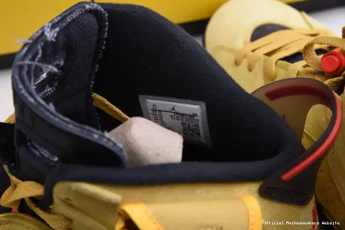 Official Maikesneakers X AIR JORDAN 6 TRAVIS YELLOW SCOTT CN1084-300 0525